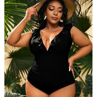 Maiô Plus Size com Babado - Brunet - Image 5