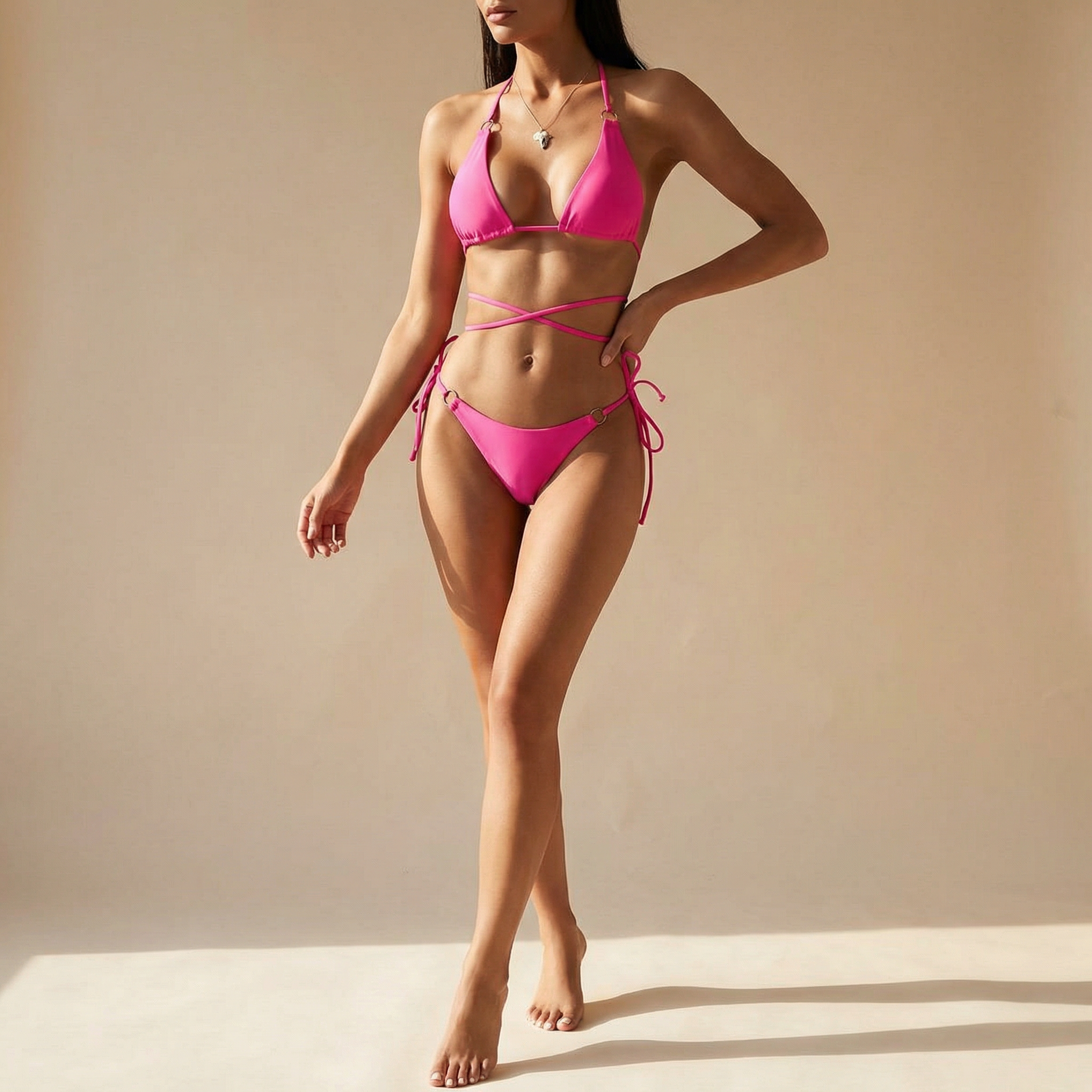 Biquíni Cortininha com Amarração Lateral - Trancoso - Imagem 3