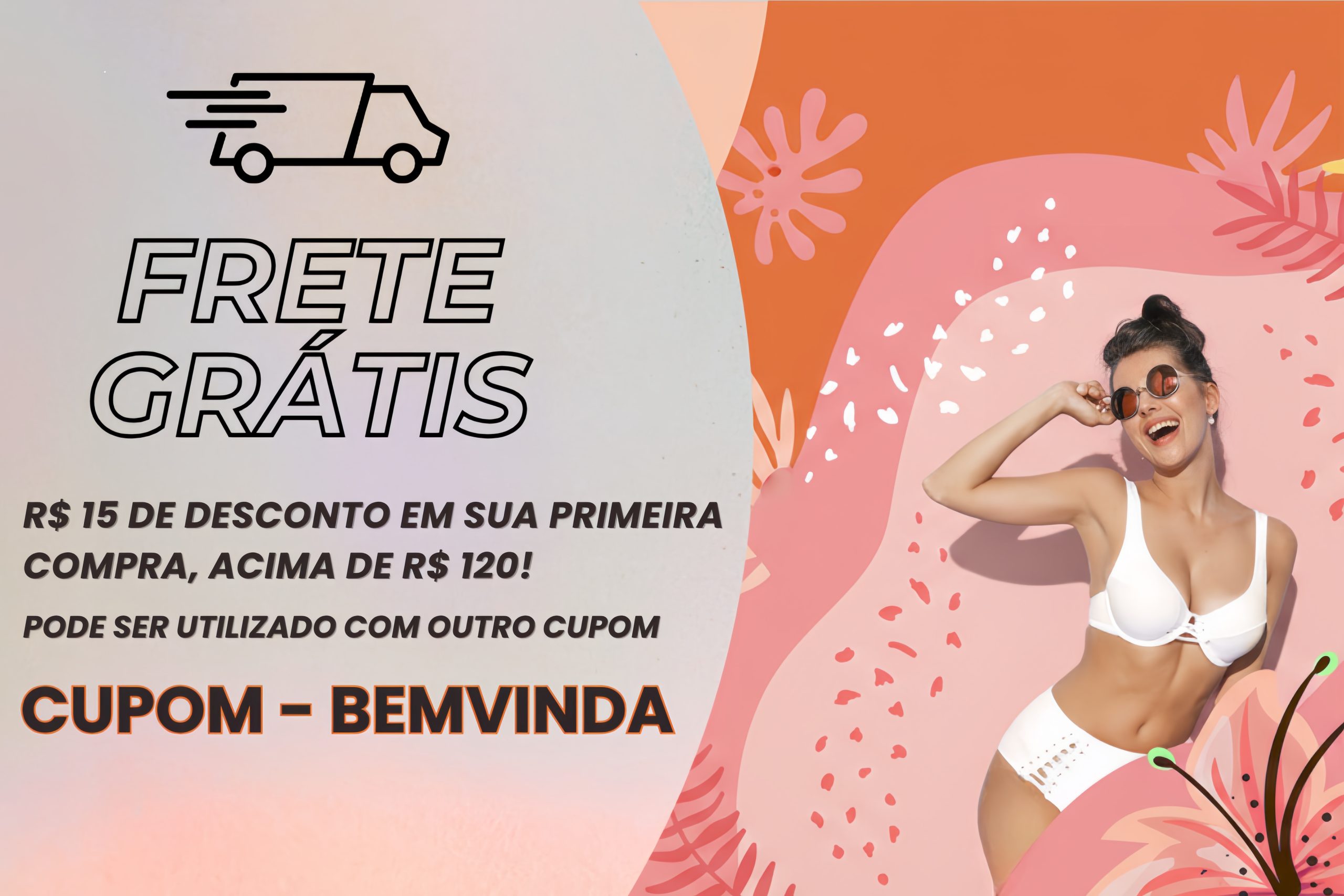 R$ 15 DE DESCONTO EM SUA PRIMEIRA COMPRA ACIMA DE R$ 120! (13)-vmake