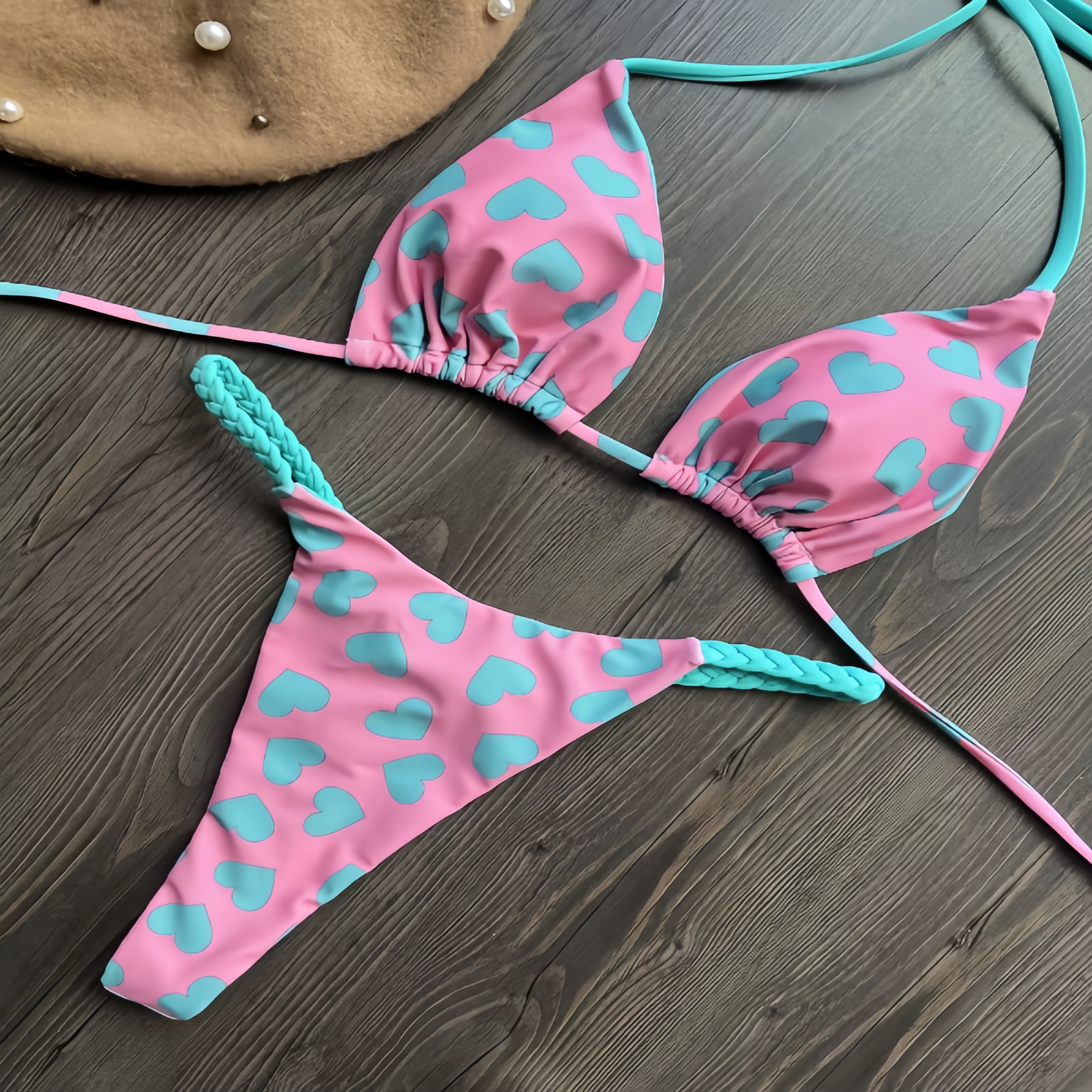 Biquíni Cortininha Fio Dental - Love - Imagem 2